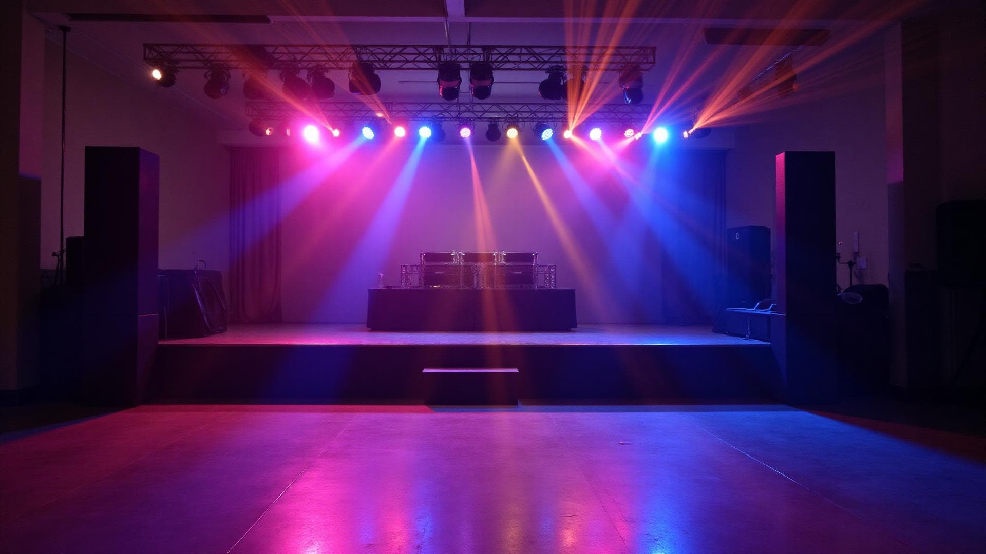 Événement professionnel avec sonorisation et éclairage